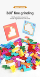 Quick Puzzle Tetris Building Blocks Game Speed Challenge Parent-Child Interactive Brain Training 20 Challenge Cards 4 Difficulty Levels ABS Material 3+ Years Educational Toy