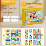 2-pce Kids 3D EVA Foam Sticker Art Kit - Princess Theme DIY Craft Activity Set with 12 Designs, Self-Adhesive Pre-Cut Shapes, Creative Handmade Gift Box for Girls Ages 4+ Preschool Educational Toy【 Oceans+Princesses】