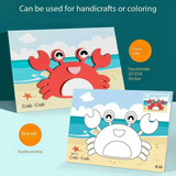 2-pce Kids 3D EVA Foam Sticker Art Kit - Princess Theme DIY Craft Activity Set with 12 Designs, Self-Adhesive Pre-Cut Shapes, Creative Handmade Gift Box for Girls Ages 4+ Preschool Educational Toy【Transportation+Dinosaurs】