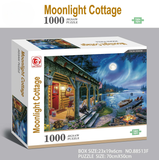 1000 piece  Jigsaw Puzzle for Adults - Landscape Cityscape Art, Premium Quality Paper Cardboard, 70x50cm Finished Size, Stress Relief Brain Game Gift for Ages 14+ 【Rose Corridor】