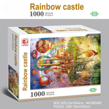 1000 piece  Jigsaw Puzzle for Adults - Landscape Cityscape Art, Premium Quality Paper Cardboard, 70x50cm Finished Size, Stress Relief Brain Game Gift for Ages 14+ 【Rose Corridor】