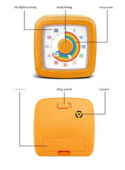 Pink Visual timer for children and the kitchen – a 60-minute rainbow countdown timer, silent operation, suitable for cooking, studying, and everyday tasks. Battery powered (batteries not included), made of ABS plastic