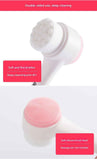 Pink 3D Dual-Sided Facial Cleansing Brush - Silicone and Soft Bristle - Manual Face Scrubber for Deep Pore Cleaning, Exfoliation, and Makeup Removal, Gentle Skin Care Tool for Daily Use