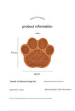 Light Yellow Silicone Slow Feeder Lick Mat for Dogs and Cats - Paw Shaped Non Slip Pet Bowl with Suction Cups - BPA Free, Dishwasher Safe, Freezer Safe, Anxiety Relief, Easy Clean, 20x17cm - Pink, Brown, Yellow