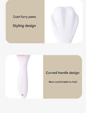 Blue Silicone Cat Paw Face Brush - Long Handle Manual Facial Cleanser for Deep Pore Cleaning, Exfoliating & Massaging - Soft Bristles for Blackhead Removal, Gentle on Skin, Travel Friendly