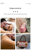 Black Cat 80*100cm Cartoon Hand-Carry Roll-Up Blanket - Plush Flannel Nap Blanket with Pillow Function, Portable Office & Travel Throw for Home, Car, and Sofa Use - Soft, Machine Washable, Multi-Scene Use