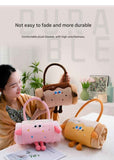 Orange 80*100cm Cartoon Hand-Carry Roll-Up Blanket - Plush Flannel Nap Blanket with Pillow Function, Portable Office & Travel Throw for Home, Car, and Sofa Use - Soft, Machine Washable, Multi-Scene Use