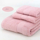 3-Piece Pink Towel Set - Soft Absorbent Bath, Hand & Face Towels with Jacquard Weave, Gift Set for Home, Hotel, or Gifting - Durable, Low-Lint, Machine Washable