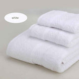 3-Piece White Towel Set - Soft Absorbent Bath, Hand & Face Towels with Jacquard Weave, Gift Set for Home, Hotel, or Gifting - Durable, Low-Lint, Machine Washable