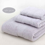 3-Piece Light gray Towel Set - Soft Absorbent Bath, Hand & Face Towels with Jacquard Weave, Gift Set for Home, Hotel, or Gifting - Durable, Low-Lint, Machine Washable