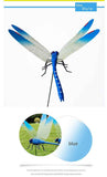 6-piece Blue and Red and Green 3D Dragonfly Clip  - Adjustable Wings, Multi-Colour PVC Garden Decor for Outdoor Camping, Fishing & Home Use