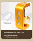 Blue Magnetic Door Bell Chime - Dopamine Style Brass Bell with Alloy Frame - No Drill Entry Door Chime for Home, Office, Fridge - Modern Japanese Design, Crisp Sound, Easy Install