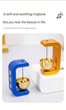 Yellow Magnetic Door Bell Chime - Dopamine Style Brass Bell with Alloy Frame - No Drill Entry Door Chime for Home, Office, Fridge - Modern Japanese Design, Crisp Sound, Easy Install