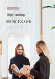 30*100cm Self-Adhesive PET Mirror Sticker - Unbreakable Soft Glass Mirror Film，Safety Soft Mirror - Cut-to-Size, High-Reflective Wall Decal for Bedroom, Wardrobe, Bathroom - Easy Peel-and-Stick Installation, No Drill Damage Space-Saving Design