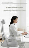 2-piece Off-White Ergonomic Memory Foam Seat Cushion with Lumbar Support - Breathable Contoured Design for Office, Car, and Home Use - Relieves Tailbone Pressure, Improves Posture, and Enhances Comfort for Prolonged Sitting