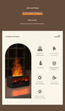 Black casing 3D Flame Effect Aroma Diffuser and Humidifier - Desktop Fireplace Design with Realistic LED Fire, 7-Color Mood Lighting, and Silent Ultrasonic Mist - Ideal for Bedroom, Living Room, Office, and Yoga Spaces - Includes Timer and Auto Shut-Off