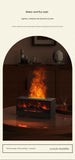 White casing 3D Flame Effect Aroma Diffuser and Humidifier - Desktop Fireplace Design with Realistic LED Fire, 7-Color Mood Lighting, and Silent Ultrasonic Mist - Ideal for Bedroom, Living Room, Office, and Yoga Spaces - Includes Timer and Auto Shut-Off