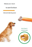 Green Diagonal stripes Durable Dog Chew Toy - TPR Plastic Composite Bone for Small to Medium Dogs - Teeth Cleaning, Boredom Buster, Non-Toxic & Bite-Resistant Design for Puppies and Adult Dogs
