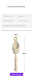 2-piece White Macrame Hanging Plant Holder - Cotton Rope Wall Basket, Bohemian Style Decor for Indoor Plants - Space Saving & Multi Scene Use