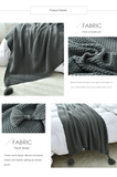 Off-white 1130*170cm Nordic Style Tassel Knit Throw Blanket - Soft Polyester Sofa Blanket with Pineapple Texture - Breathable & Lightweight for Office, Couch, Travel - Boho Chic Home Decor