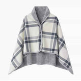 Gray and White 100*140cm Japanese-Style shawl blanket Ultra-Soft Blanket - Thick Polyester Throw for Sofa, Bed, Office,  Cozy Nap Blanket for Winter & All Seasons