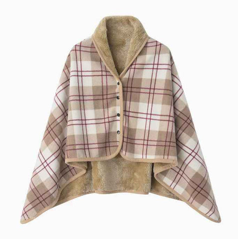 Brown and White 80*130cm Japanese-Style shawl blanket Ultra-Soft Blanket - Thick Polyester Throw for Sofa, Bed, Office,  Cozy Nap Blanket for Winter & All Seasons