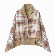 Brown and White 100*140cm Japanese-Style shawl blanket Ultra-Soft Blanket - Thick Polyester Throw for Sofa, Bed, Office,  Cozy Nap Blanket for Winter & All Seasons