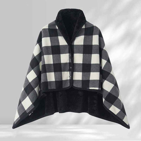 Black and White 100*140cm Japanese-Style shawl blanket Ultra-Soft Blanket - Thick Polyester Throw for Sofa, Bed, Office,  Cozy Nap Blanket for Winter & All Seasons