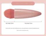 Red 5-Piece Compact Makeup Brush Set with Mirror - Synthetic Fibre Travel Case with Foundation, Powder & Blush Brushes - Portable Beauty Tool Kit for On-the-Go Touch-Ups