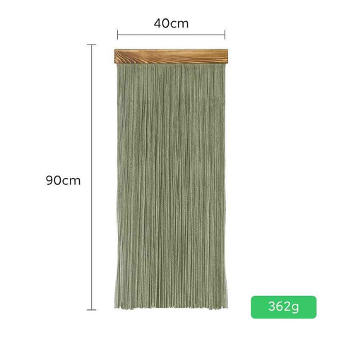 Light Green 90×40 cm Natural Fibre Tapestry -Handwoven Cotton Tassel Wall Hanging – Minimalist Boho Decor for Bedroom, Living Room & Café