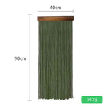 Dark Green 90×40 cm Natural Fibre Tapestry -Handwoven Cotton Tassel Wall Hanging – Minimalist Boho Decor for Bedroom, Living Room & Café