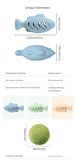 2-piece Blue Fish-Shaped Silicone Cat Toy and  Catnip– 3-in-1 Interactive & Self-Entertaining Toy with Catnip/Cat food, Dental Care & Hairball Relief – BPA-Free, Food-Grade Safety