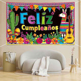 180*115cm Golden and Blue Happy Birthday Banner - Glitter Party Backdrop & Confetti, Durable Polyester Wall Decoration for Birthday Parties, Photo Booth Background, Easy Hang Birthday Sign