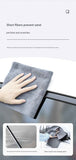 30*60 cm Grey Coral Fleece & Suede Microfiber Cloth Double-Sided Car Wash Towel  , 5X Water Absorption, Scratch-Free & Lint-Free, 360° Stitched Edge for Car Detailing, Glass, Home Cleaning - Multi-Purpose Auto Care Cloth