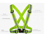 Pink Adjustable Reflective Safety Vest - High Visibility Elastic Straps for Night Running, Cycling & Construction, Lightweight Polyester Reflective Harness for Adults