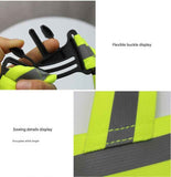 Pink Adjustable Reflective Safety Vest - High Visibility Elastic Straps for Night Running, Cycling & Construction, Lightweight Polyester Reflective Harness for Adults