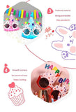 Red Pink Novelty Birthday Glasses - Fun Cake Design Party Props - Durable Plastic, Comfortable Fit, Unisex - Perfect for Kids and Adults Birthday Celebrations and Photo Booths