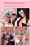 Red Pink Novelty Birthday Glasses - Fun Cake Design Party Props - Durable Plastic, Comfortable Fit, Unisex - Perfect for Kids and Adults Birthday Celebrations and Photo Booths
