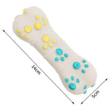 Yellow and Blue Spiked ring barbell Durable TPR Dog Chew Toys Set -  for Teeth Cleaning - Non-Toxic, Bite-Resistant, Easy Clean - Interactive Play for Medium to Large Dogs