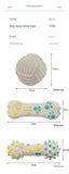 3-piece Yellow and Blue Squeaky Bone Spiked ring barbell White Rope Ball Durable TPR Dog Chew Toys Set -  for Teeth Cleaning - Non-Toxic, Bite-Resistant, Easy Clean - Interactive Play for Medium to Large Dogs