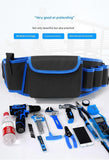 Yellow Professional Oxford Cloth Tool Waist Bag –Tool Belt, Multifunctional Work Belt, Men's Robust, Adjustable Tool Belt - Heavy-Duty 600D Waterproof for Electricians, Mechanics & Construction Workers
