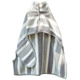 Grey and White L Size Super Absorbent Dog Bathrobe – Quick-Dry Coral Fleece Pet Towel with Snaps & Adjustable Belly Strap | Wearable Drying Coat for Small Medium Large Dogs & Cats After Bath, Swim, Rain
