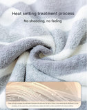 Grey and White L Size Super Absorbent Dog Bathrobe – Quick-Dry Coral Fleece Pet Towel with Snaps & Adjustable Belly Strap | Wearable Drying Coat for Small Medium Large Dogs & Cats After Bath, Swim, Rain