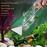 Black Stainless Steel Aquarium Cleaning Tool Kit - 5 Piece Fish Tank Maintenance Set with Tweezers Scissors Algae Scraper Spatula