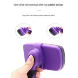 Green Pet Grooming Brush - Large Self-Cleaning Deshedding Tool for Cats and Dogs