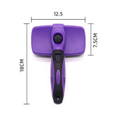 Sky blue Pet Grooming Brush - Large Self-Cleaning Deshedding Tool for Cats and Dogs