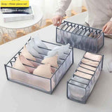 Grey Drawer Underwear Organiser Set - 3 Piece Mesh Storage Boxes for Bras Underwear Socks