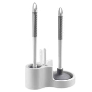Toilet Cleaning Tool Set - 4 in 1 Bathroom Plunger and Brush Kit with Wall Mount Holder