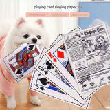 Dog Chew Toy Set - 10 Piece Playing Card Crinkle Sound Toys for Dogs(J)