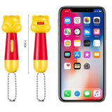Purple Bear Laser Cat Toy Set - 2 Piece USB Rechargeable Multi Pattern Laser Pointer with UV and White Light for Cats